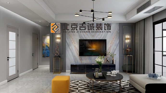 [裝修案例]118平米現(xiàn)代簡約風格裝修效果圖 都市的現(xiàn)代時尚