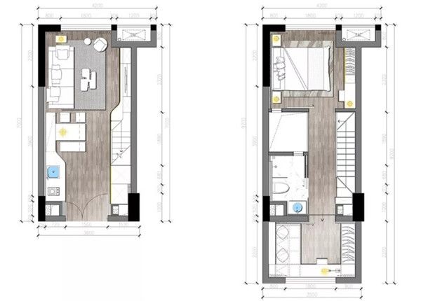 [裝修案例]36平米LOFT小戶(hù)型裝修設(shè)計(jì) 輕奢風(fēng)適合年輕人的多元生活