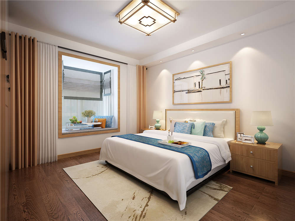 龍湖九里晴川-現(xiàn)代簡約-臥室設計效果圖