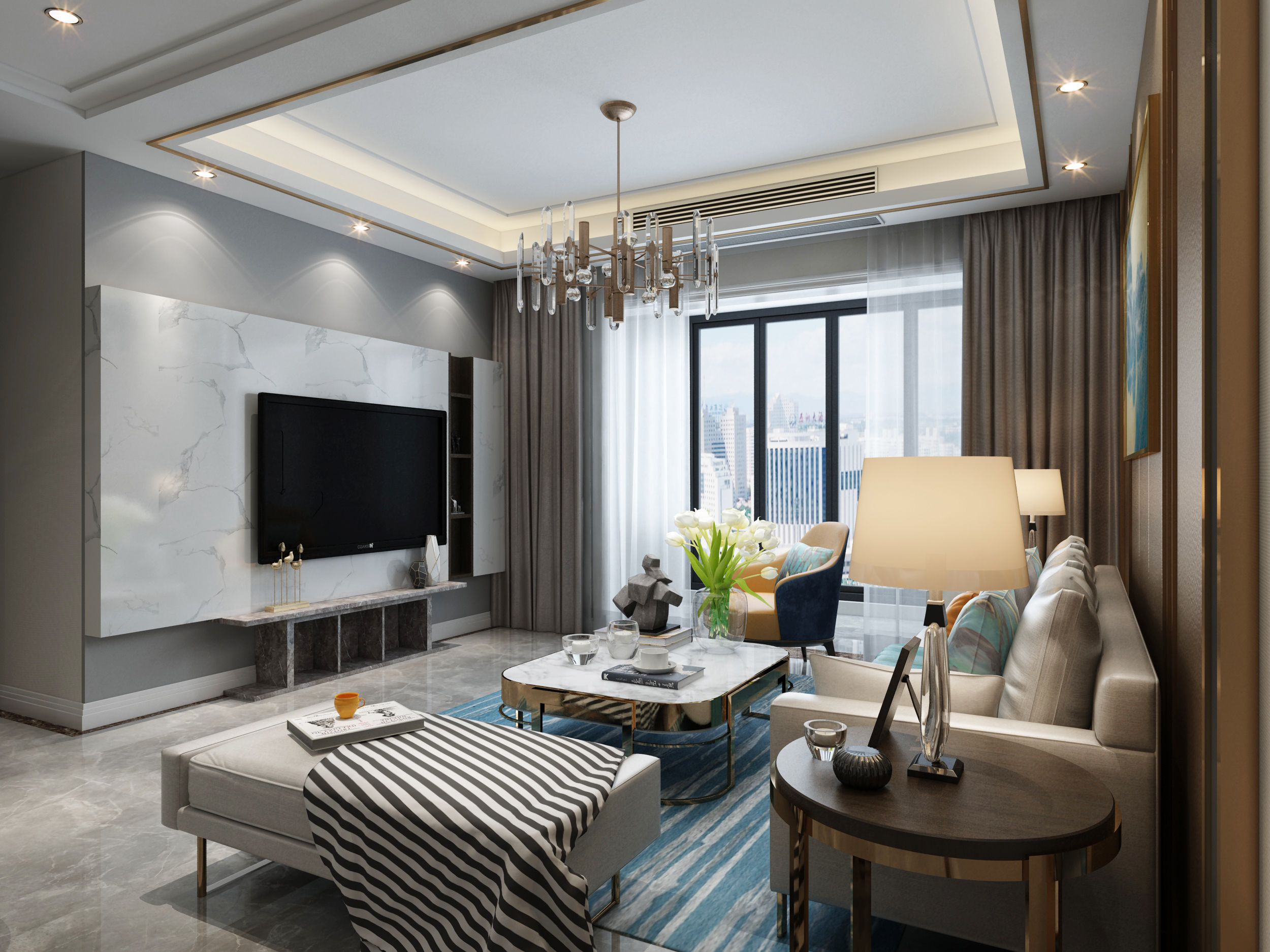 龍湖九里晴川-現(xiàn)代簡約-臥室設(shè)計(jì)效果圖