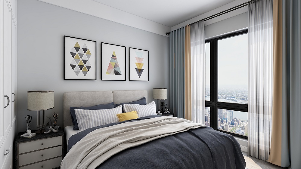 龍湖九里晴川-現(xiàn)代簡約-臥室設(shè)計效果圖