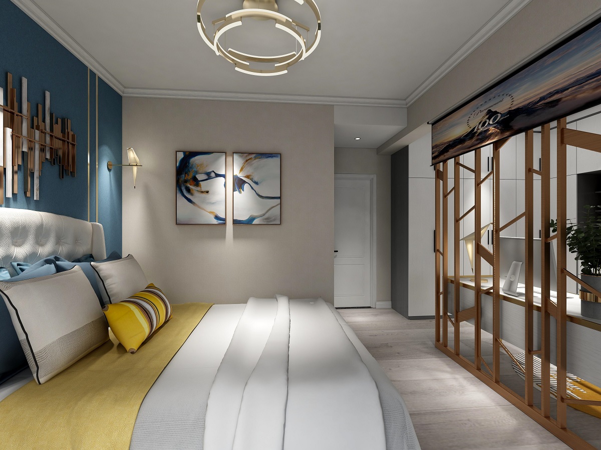 龍湖九里晴川-現(xiàn)代簡約-臥室設(shè)計(jì)效果圖